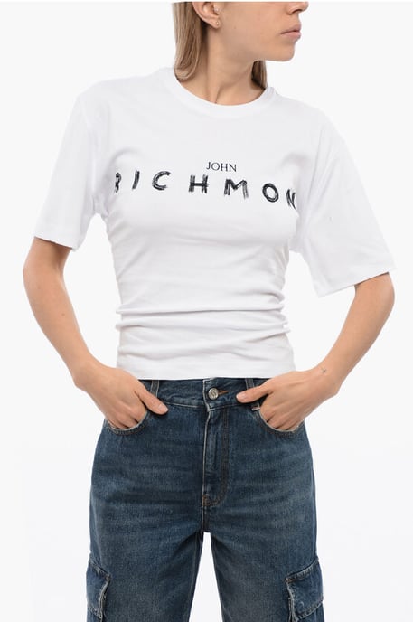 TOMIOK Over T-shirt met veterdetail aan de achterkant in wit - Image 1