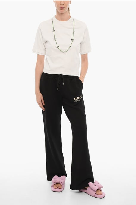 Effen STOPPERS T-shirt met ronde hals en afneembare ketting in wit - Image 4