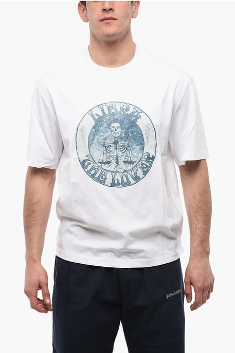 Katoenen LIBRA ROCKBAND Slim Fit T-shirt in het wit - Image 1