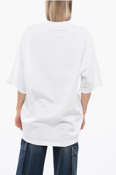 PELAC Oversized T-shirt met contrasterende print in wit - Image 2