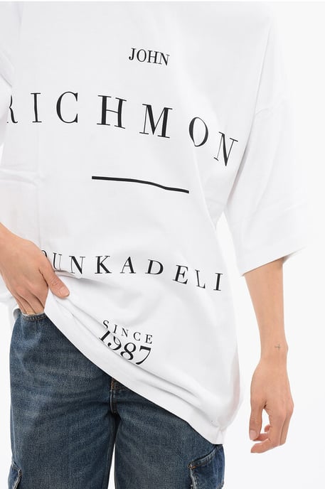 PELAC Oversized T-shirt met contrasterende print in wit - Image 3