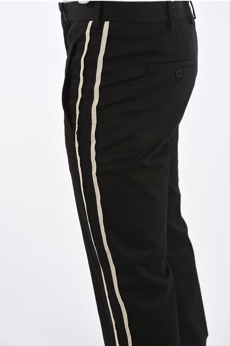 Slim Fit Cropped Broek in Zwart - Image 3