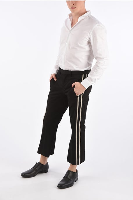 Slim Fit Cropped Broek in Zwart - Image 4