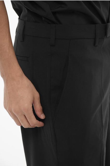 Lage, slanke broek in zwart - Image 3