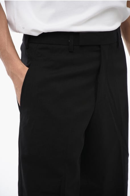 Wollen PRIEST COLLAR Low-Rise Broek in Zwart - Image 2