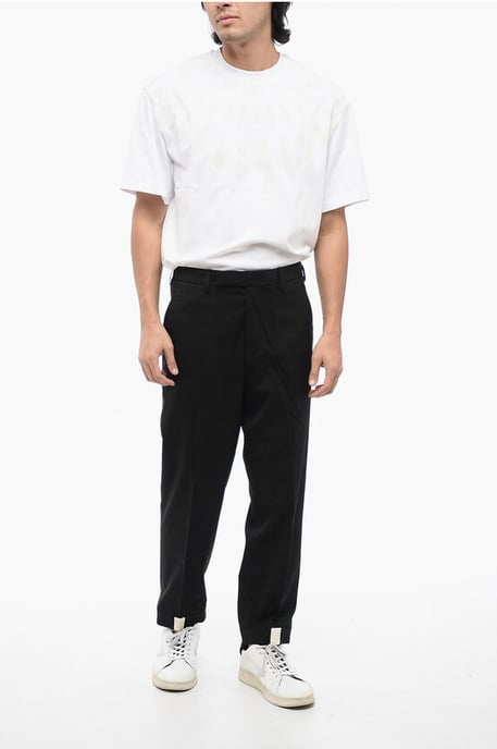 Wollen PRIEST COLLAR Low-Rise Broek in Zwart - Image 3