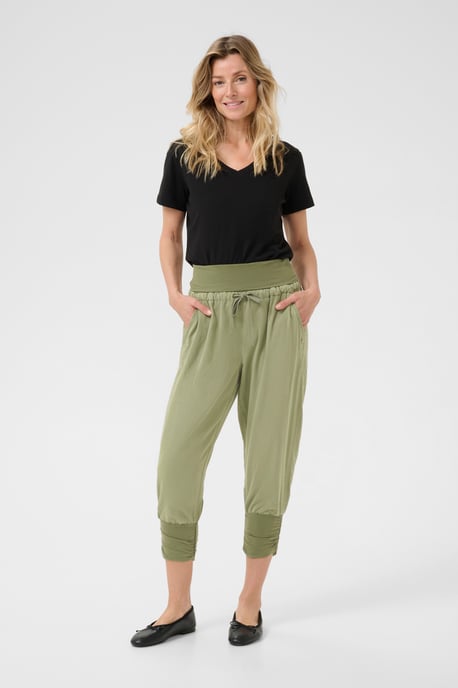 Casual broek Loose fit green - Image 2