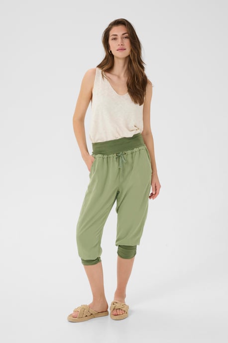 Casual broek Loose fit green - Image 3