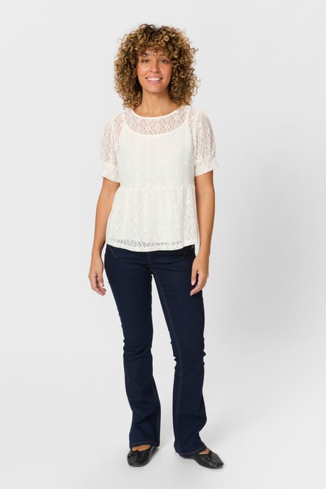 Blouse met korte mouwen Feminine white - Image 2