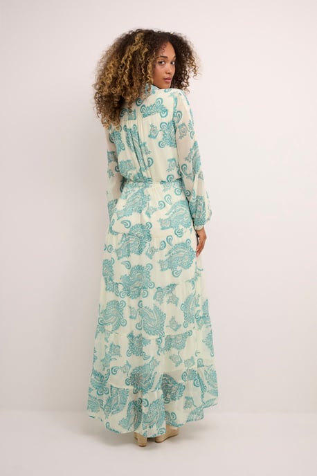 Jurk A-shape white green - Image 2