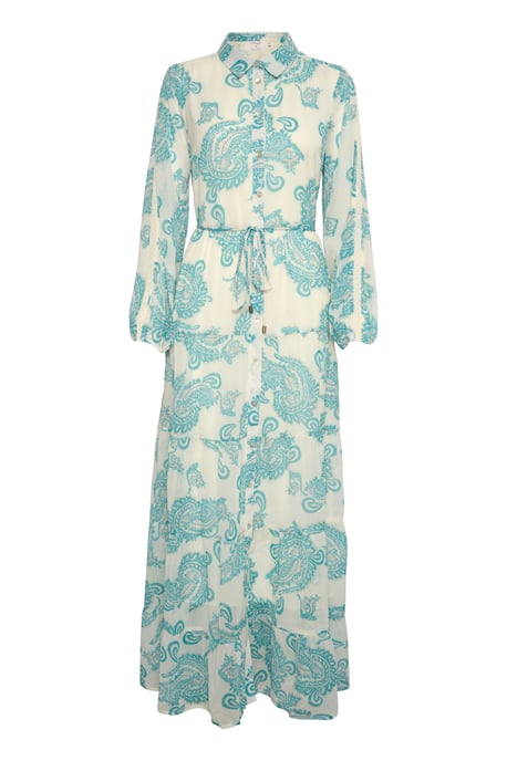 Jurk A-shape white green - Image 3