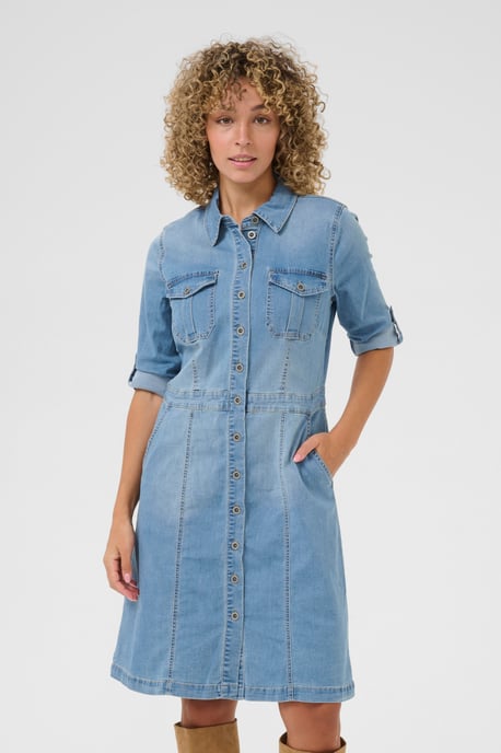 Denim Jurk Feminine blue - Image 3