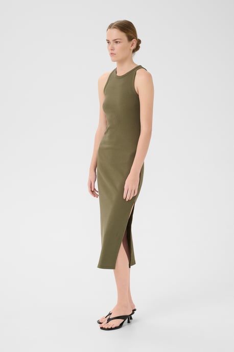 Jurk Slim fit olive - Image 2