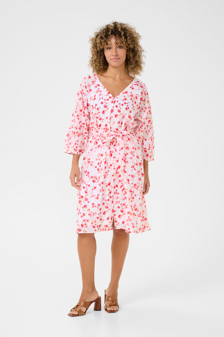 Jurk A-shape pink white - Image 1