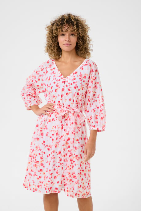 Jurk A-shape pink white - Image 3