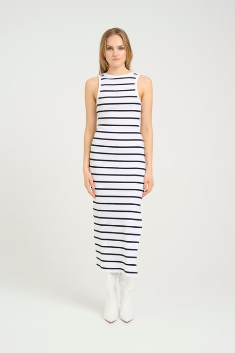 Jurk Slim fit white black - Image 1
