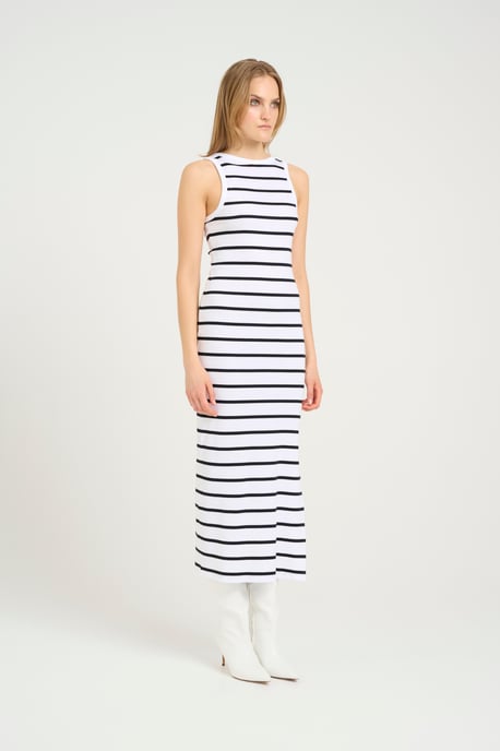 Jurk Slim fit white black - Image 2