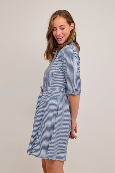 Jurk Feminine blue white - Image 3