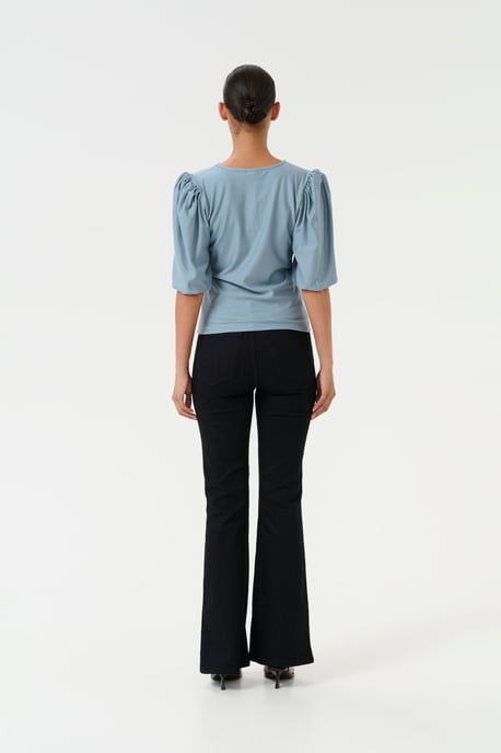 Blouse met korte mouwen Slim fit - Image 3