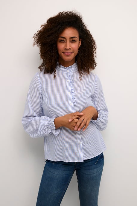 Overhemd met lang mouwen Regular fit blue white - Image 2