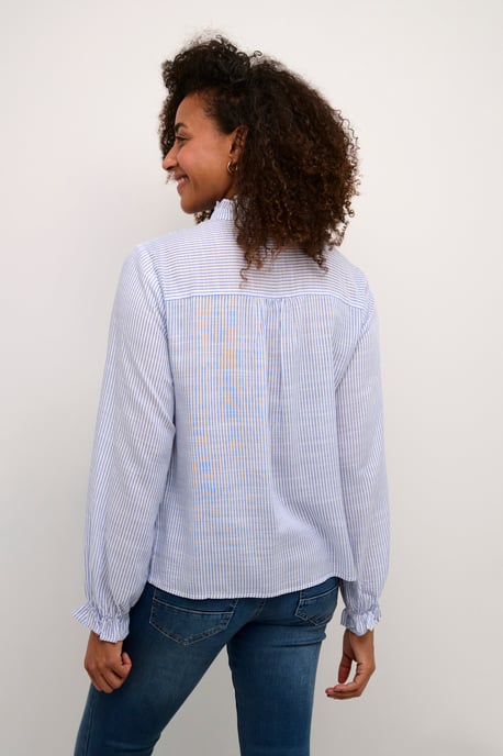 Overhemd met lang mouwen Regular fit blue white - Image 3