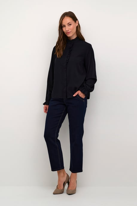 Overhemd met lang mouwen Straight fit black - Image 1
