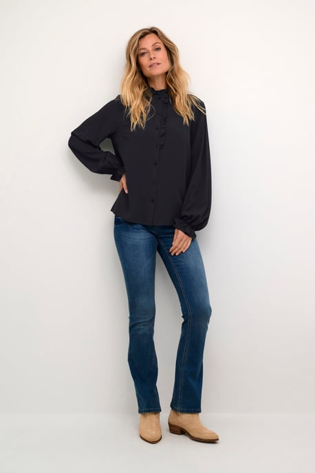 Overhemd met lang mouwen Straight fit black - Image 2