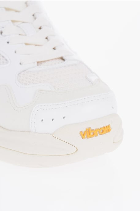 CROQUIS Mesh en Suède Effen Lage Sneakers in Wit - Image 4