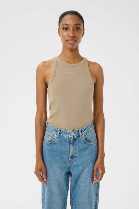 Jersey top Slim fit beige - Image 4