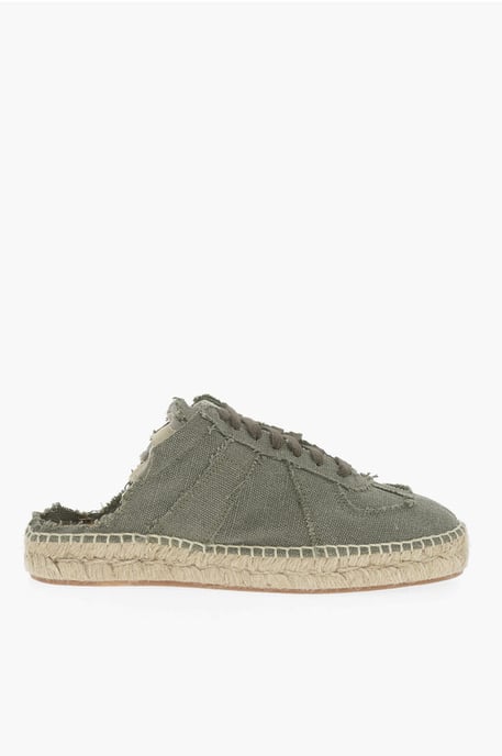 MM22 Open Back Katoenen Lage Sneakers in Groen - Image 3