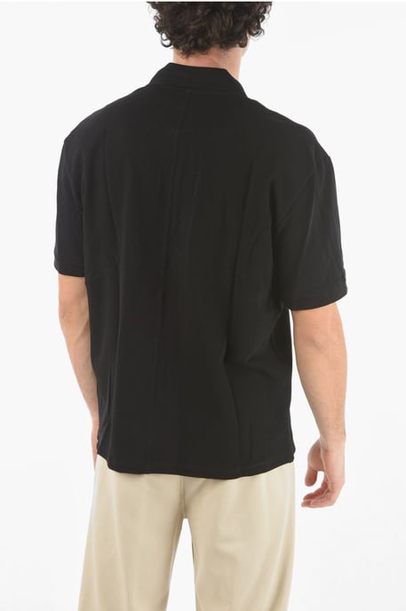 Loose Fit FLAG BOLT Polo met bedrukt logo in zwart - Image 2