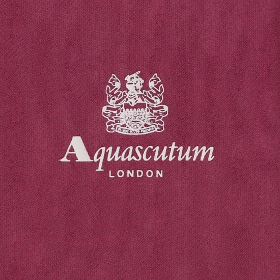 Aquascutum Active Small Logo Bordeaux Sweatshirt - Image 2
