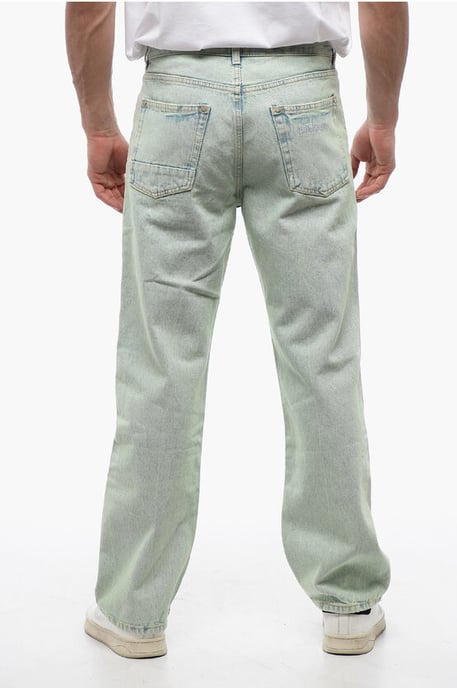Straight Fit OVERDYE LOGO Denim met riemlussen 24 cm in lichtblauw - Image 2