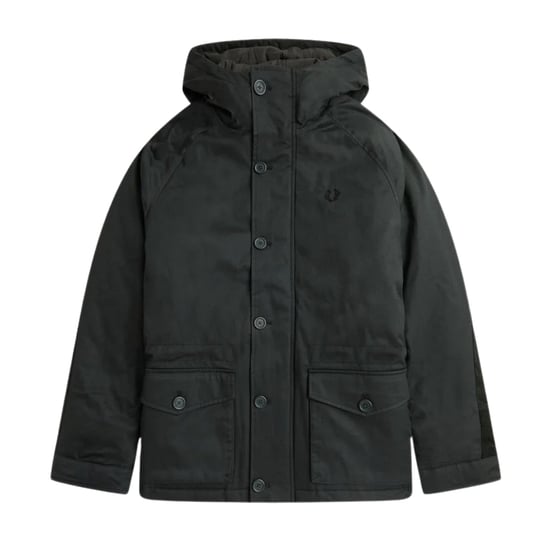 Fred Perry korte snorkel nachtgroene parka jas - Image 1