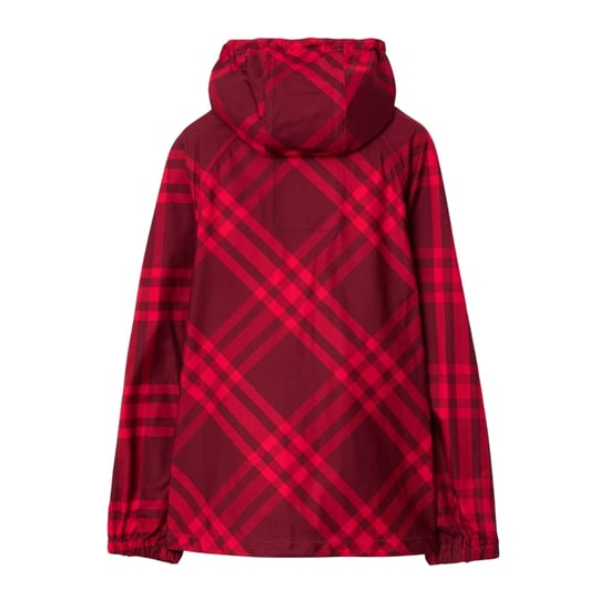 Burberry geruit nylon capuchonjack rood geruit jack - Image 2