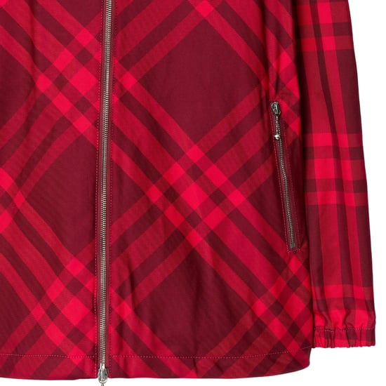Burberry geruit nylon capuchonjack rood geruit jack - Image 3