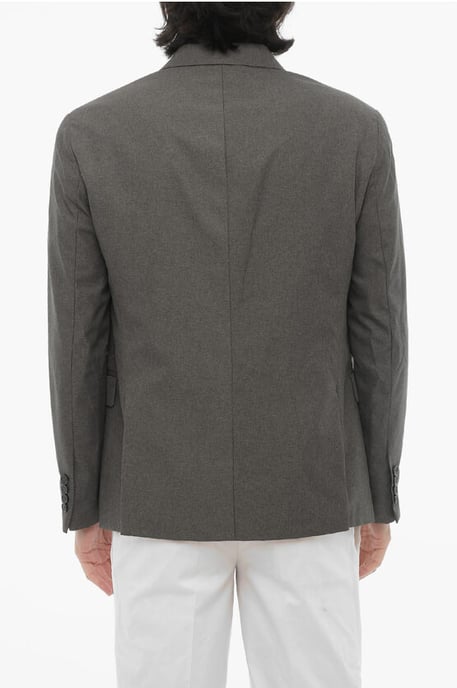 Zijsplitten, reverskraag, slim fit, 2-knoops blazer in blauw - Image 2