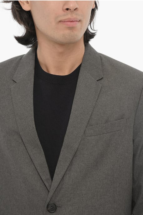 Zijsplitten, reverskraag, slim fit, 2-knoops blazer in blauw - Image 3