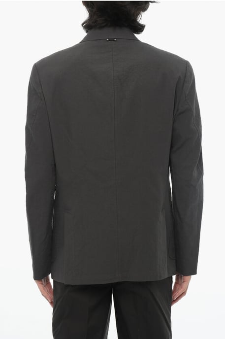 Zijsplitten, reverskraag, slim fit, 3-knoopsblazer in grijs - Image 2