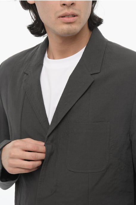 Zijsplitten, reverskraag, slim fit, 3-knoopsblazer in grijs - Image 3