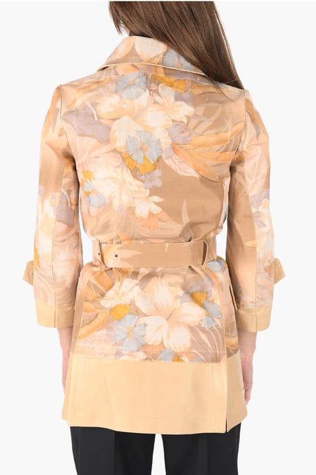 MM0 leren details blazer met riem in roze - Image 2