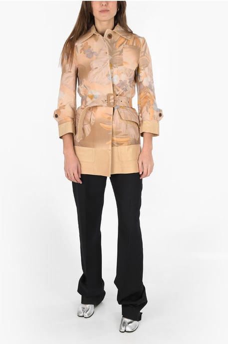 MM0 leren details blazer met riem in roze - Image 4