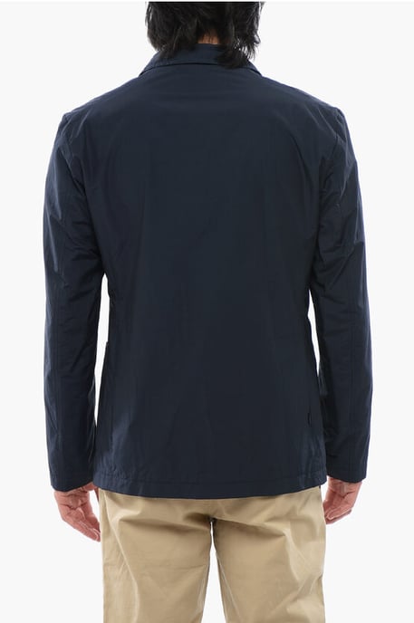 Enkelrijsblazer met opgestikte zakken in blauw - Image 2