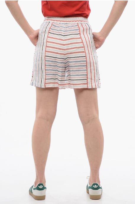 Bayadere patroon VARSITY linnenmix shorts - Image 2