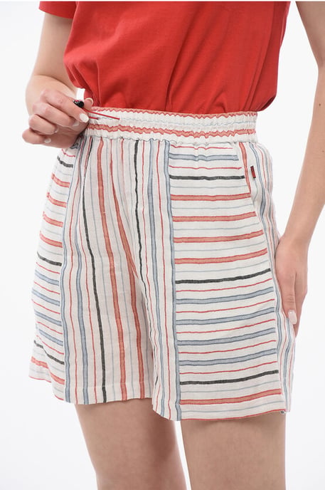 Bayadere patroon VARSITY linnenmix shorts - Image 3