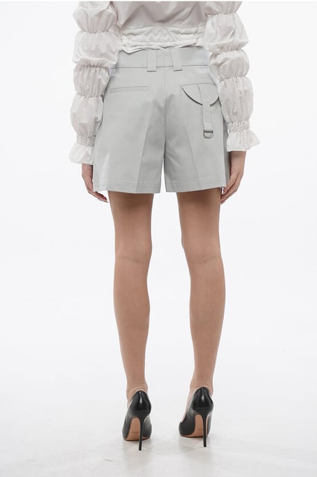 CARGO shorts met hoge taille in lichtblauw - Image 2