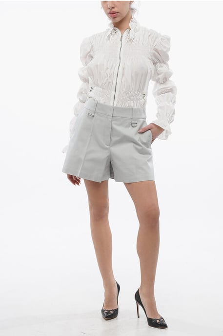 CARGO shorts met hoge taille in lichtblauw - Image 4