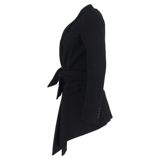 Dior Asymmetrische Peacoat Robe in Zwart Wol - Image 2