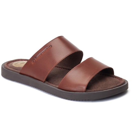 Base London Maven Leren Heren Sandalen In Gebrand Bruin - Image 1