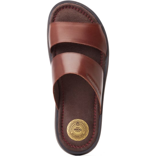 Base London Maven Leren Heren Sandalen In Gebrand Bruin - Image 4